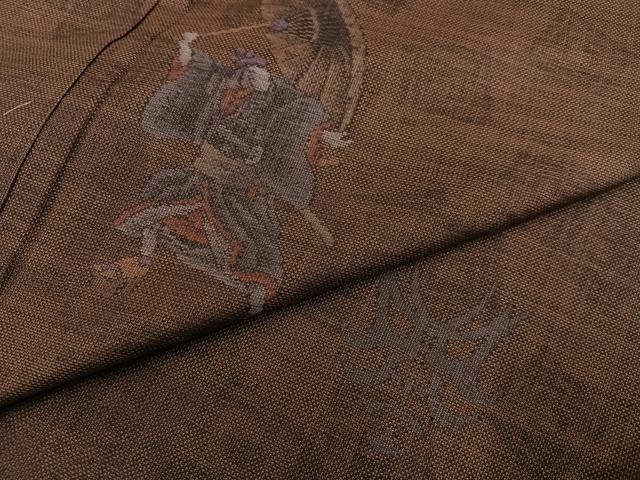 平和屋着物●本場大島紬 訪問着 カタス9マルキ 総絣 隈取 暫 正絹 逸品 AABF6120ph