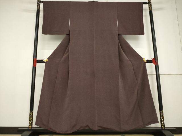 平和屋着物●江戸小紋 作家物 鮫小紋柄 草木染 正絹 逸品 AABF6123ck