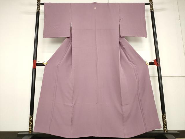 平和屋着物●上質な色無地 梅鼠色 正絹 逸品 AABF6124ck