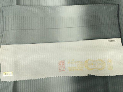 平和屋着物●上質な小紋 間道 暈し染め 丹後ちりめん 反端付き 正絹 逸品 AABF6129ck