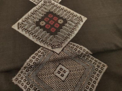 平和屋着物●本場大島紬 龍郷絣 菱繋ぎ間道 正絹 逸品 AABF6130ck