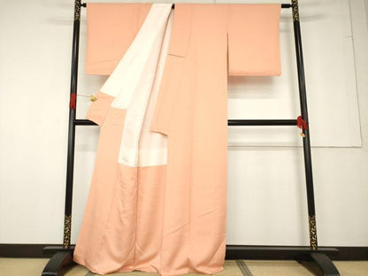 平和屋着物●本草木染作家 瑞鳳 色無地 東雲色 正絹 逸品 AABF6136ck