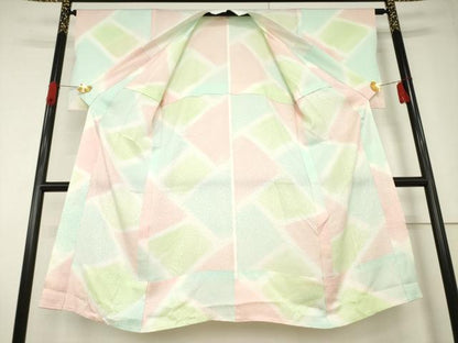 平和屋着物●長襦袢 無双仕立て 桜尽くし地紋 暈し染め 正絹 逸品 AABF6137ck
