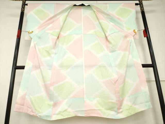 平和屋着物●長襦袢 無双仕立て 桜尽くし地紋 暈し染め 正絹 逸品 AABF6137ck