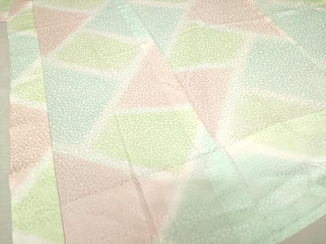 平和屋着物●長襦袢 無双仕立て 桜尽くし地紋 暈し染め 正絹 逸品 AABF6137ck