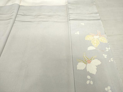 平和屋着物●訪問着 友禅 作家物 駒刺繍 桐 金彩 正絹 逸品 未使用 AABF6138ck