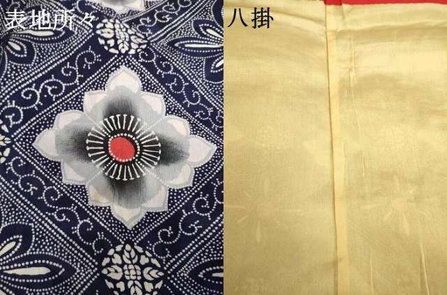 平和屋着物●アンティーク 大正ロマン 小紋 花菱文 正絹 逸品 AABF6141ck