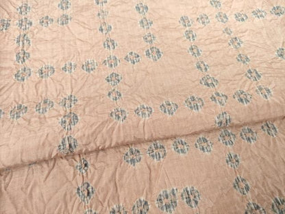 平和屋着物●上質な紬 絞り 幾何学文様 正絹 逸品 AABF6142ck