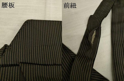 平和屋着物●男性 馬乗り袴 縞 正絹 逸品 AABF6147ck