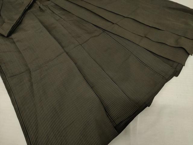平和屋着物●男性 馬乗り袴 縞 正絹 逸品 AABF6147ck