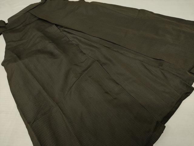平和屋着物●男性 馬乗り袴 縞 正絹 逸品 AABF6147ck