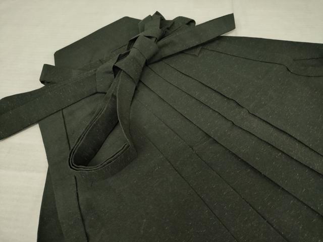 平和屋着物●男性 馬乗り袴 紬地 千歳茶色 高島屋扱い 正絹 逸品 AABF6148ck