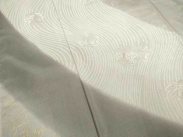平和屋着物●本場大島紬 訪問着 刺繍 流水風景文 暈し染め 金彩 正絹 逸品 AABF6152ck