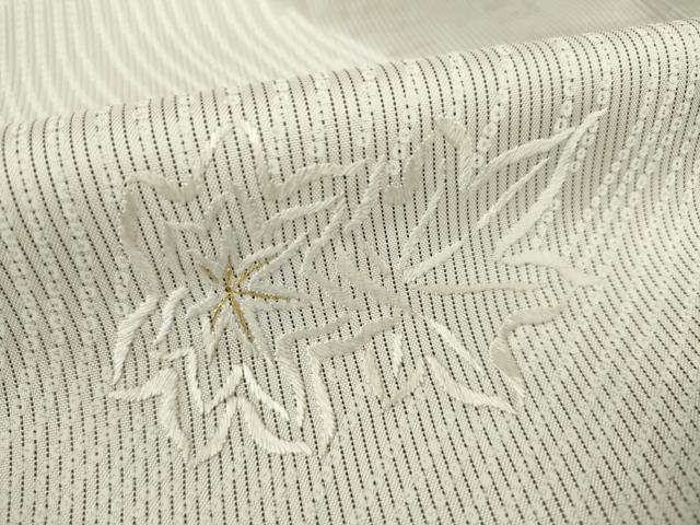 平和屋着物●本場大島紬 訪問着 刺繍 流水風景文 暈し染め 金彩 正絹 逸品 AABF6152ck