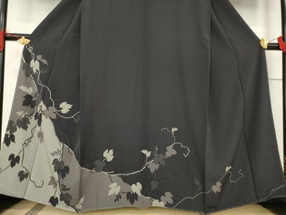 平和屋着物●京都の名門ブランド 銀花仙 訪問着 葡萄蔦草文 正絹 逸品 未使用 AABF6154ck