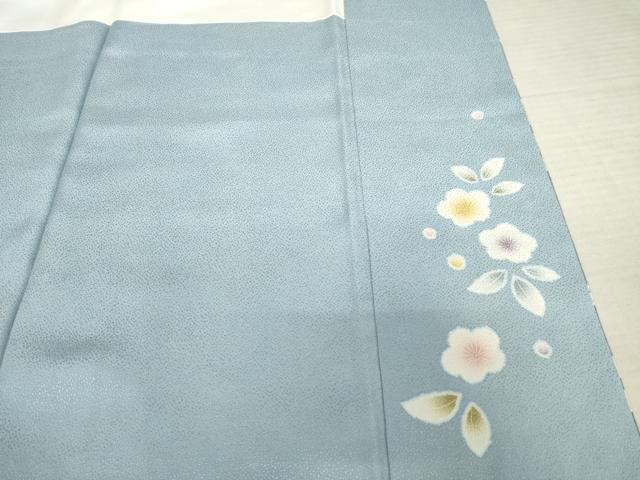 平和屋着物●訪問着 友禅 駒刺繍 絞り 雪輪花文 ロング丈 正絹 逸品 AABF6155ck