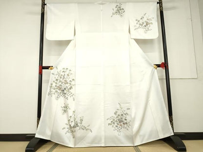 平和屋着物●洗える最高級着物 ＜英＞はなぶさ謹製 訪問着 草花文 背抜き仕立て AABF6158ck