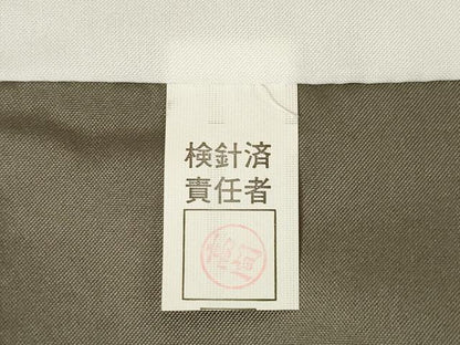 平和屋着物●花織 紬 琉里縞 正絹 逸品 AABF6178ck