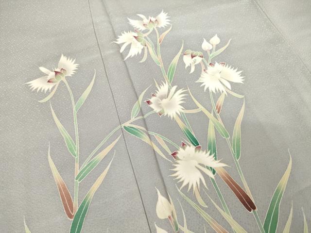 平和屋着物●友禅作家 佐藤平八 訪問着 草花文 正絹 逸品 AABF6186ck