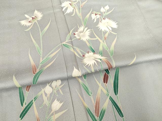 平和屋着物●友禅作家 佐藤平八 訪問着 草花文 正絹 逸品 AABF6186ck