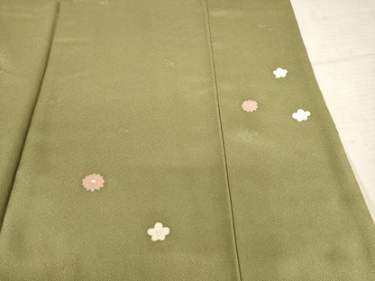 平和屋着物●訪問着 枝花文 暈し染め 金彩 正絹 逸品 AABF6190ck