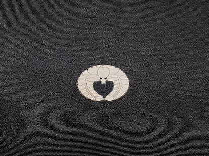 平和屋着物■豪華黒留袖　駒刺繍　花唐草文　金彩　正絹　逸品　AABF6206oa
