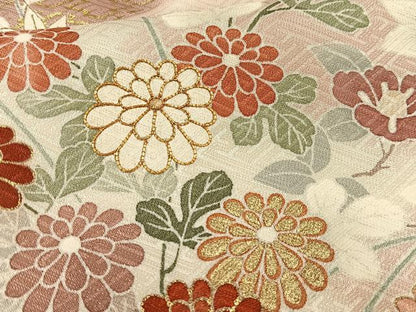 平和屋着物■訪問着 駒刺繍 草花文 暈し染め 金彩 正絹 逸品 AABF6207oa