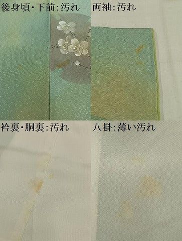 平和屋着物■訪問着 刺繍 草花丸文 暈し染め 金糸 正絹 逸品 AABF6210oa