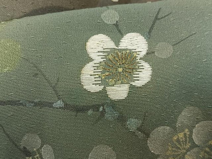 平和屋着物■訪問着 刺繍 草花丸文 暈し染め 金糸 正絹 逸品 AABF6210oa