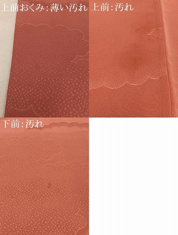 平和屋着物■上質な色無地 雲地紋 正絹 逸品 AABF6215oa