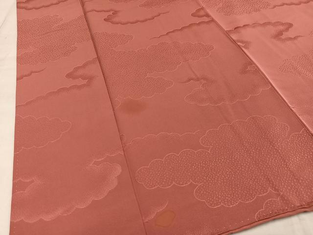 平和屋着物■上質な色無地 雲地紋 正絹 逸品 AABF6215oa