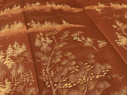 平和屋着物■訪問着 刺繍 樹林文 正絹 逸品 AABF6216oa
