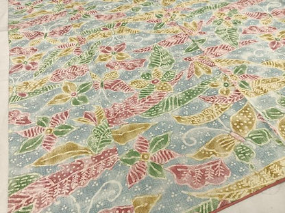 平和屋着物■上質な小紋 ろうけつ染め 花蝶文 正絹 逸品 AABF6220oa