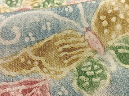 平和屋着物■上質な小紋 ろうけつ染め 花蝶文 正絹 逸品 AABF6220oa