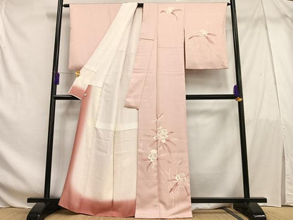 平和屋着物■訪問着 刺繍 枝花文 大丸扱い 正絹 逸品 AABF6222oa