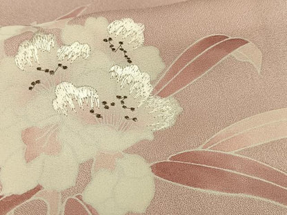 平和屋着物■訪問着 刺繍 枝花文 大丸扱い 正絹 逸品 AABF6222oa
