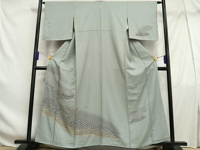 平和屋着物■訪問着 松文 暈し染め 金銀彩 正絹 逸品 AABF6223oa
