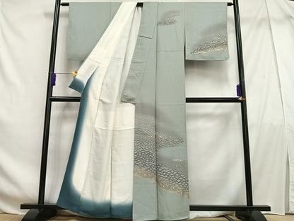 平和屋着物■訪問着 松文 暈し染め 金銀彩 正絹 逸品 AABF6223oa