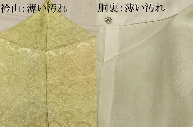 平和屋着物■上質な小紋 青海波地紋 暈し染め 正絹 逸品 AABF6227oa