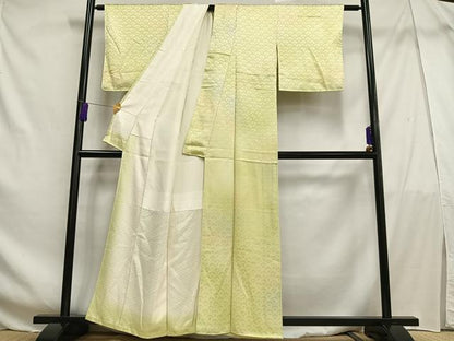 平和屋着物■上質な小紋 青海波地紋 暈し染め 正絹 逸品 AABF6227oa