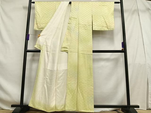 平和屋着物■上質な小紋 青海波地紋 暈し染め 正絹 逸品 AABF6227oa
