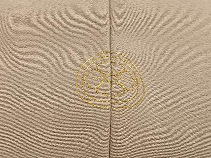 平和屋着物■豪華色留袖 総刺繍 松葉文 松ぼっくり 金銀糸 正絹 逸品 AABF6232oa