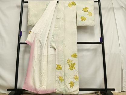 平和屋着物■訪問着 舞花文 暈し染め 正絹 逸品 AABF6240oa