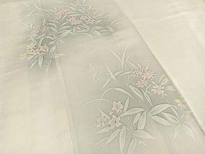 平和屋着物■訪問着 枝花文 暈し染め 正絹 逸品 AABF6262oa