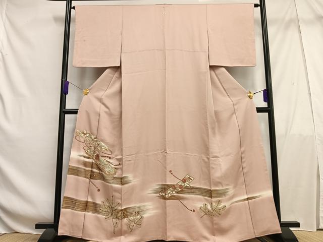 平和屋着物■豪華色留袖　駒刺繍　文箱松葉文　暈し染め　金彩　正絹　逸品　AABF6265oa