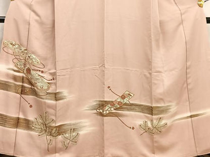 平和屋着物■豪華色留袖　駒刺繍　文箱松葉文　暈し染め　金彩　正絹　逸品　AABF6265oa