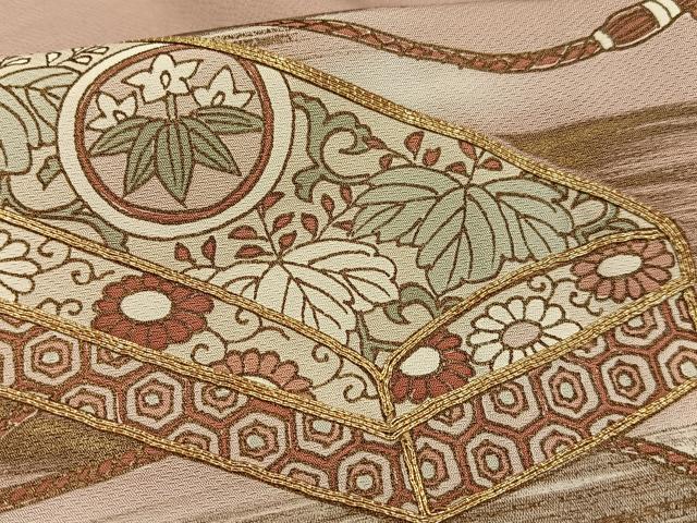 平和屋着物■豪華色留袖　駒刺繍　文箱松葉文　暈し染め　金彩　正絹　逸品　AABF6265oa