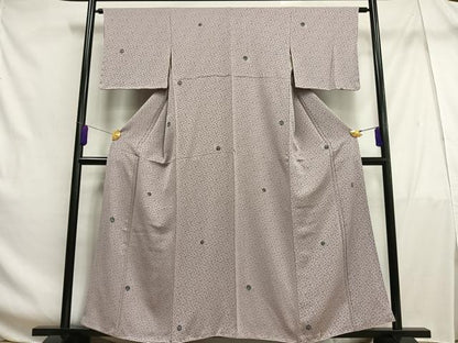 平和屋着物■上質な小紋　亀甲文　正絹　逸品　AABF6269oa