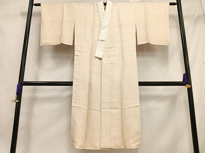 平和屋着物■長襦袢　袷　幾何学地紋　灰梅色　正絹　逸品　AABF6278oa