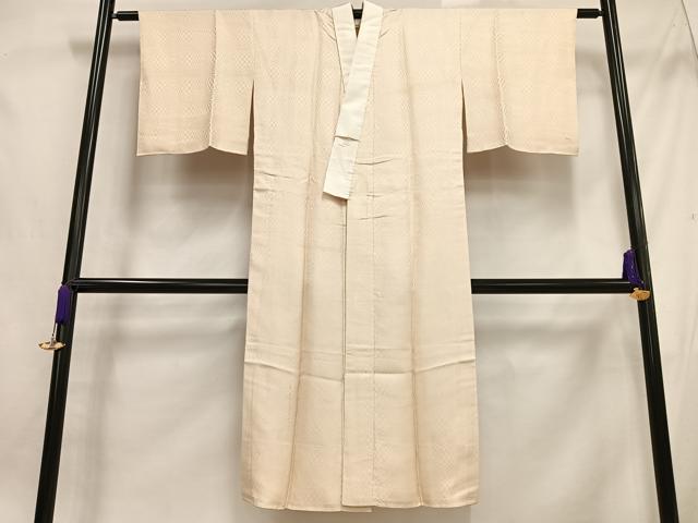 平和屋着物■長襦袢　袷　幾何学地紋　灰梅色　正絹　逸品　AABF6278oa